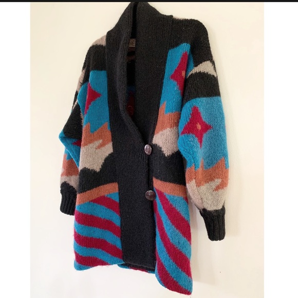 Vintage 80s wool cardigan by Falcon